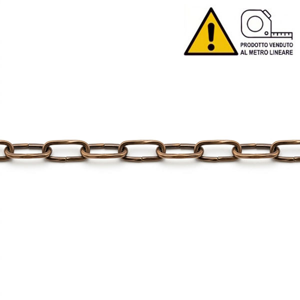 MINUTEX Catena Mignon Ritorta per Lampadari Filo Quadro Bronzato D.MM2,2 - MINUTEX